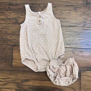 Quincy Mae Hearts Bodysuit and Bloomers Set